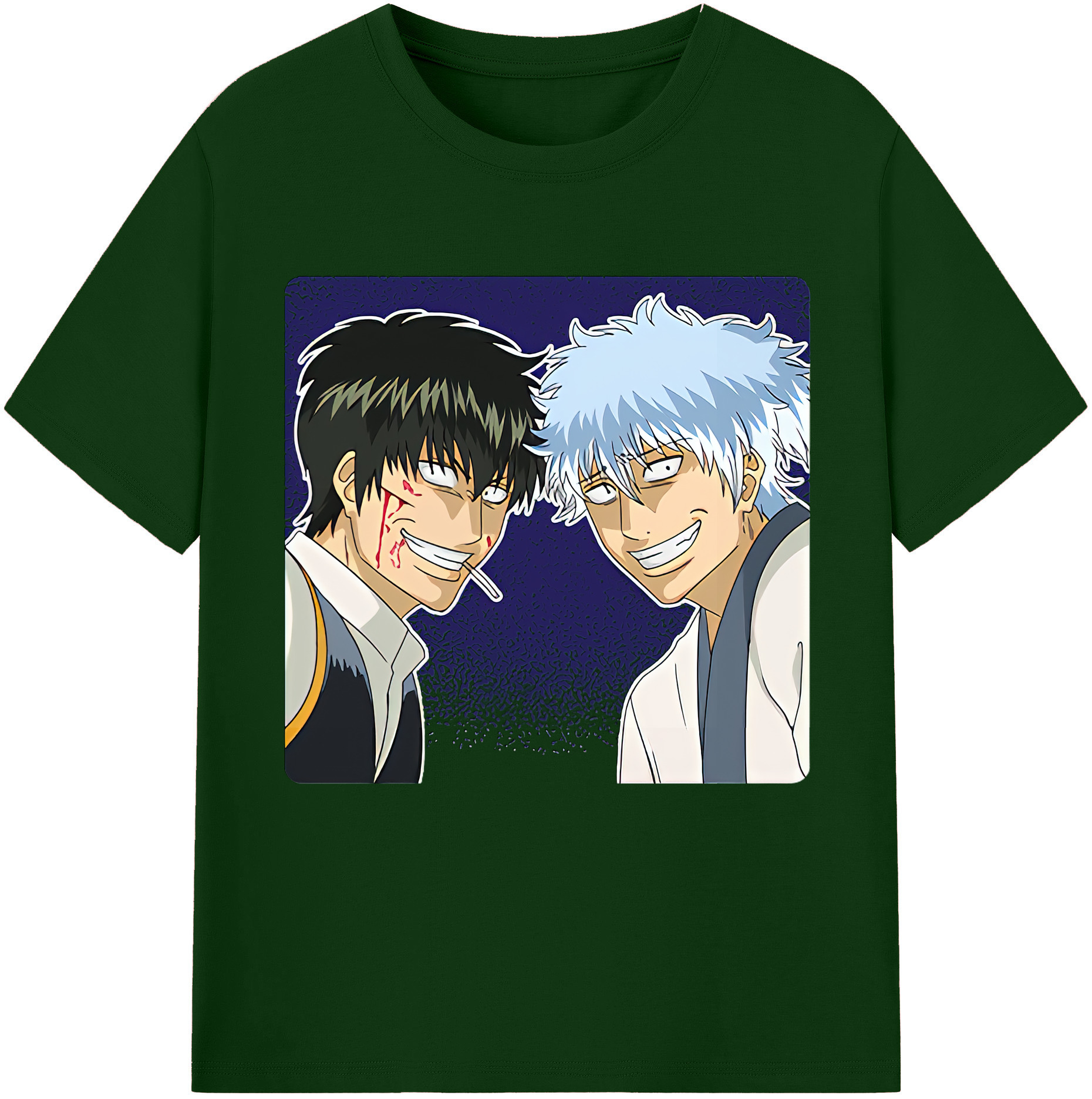（画像用） ぎんたま 坂田銀時（さかたぎんとき） 神楽 志村新八（しむら しんぱち） GINTAMA Sakata Gintoki Kagura Shimura Shinpachi 綿100％半袖Tシャツ（フロントプリント）